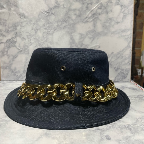 Michael Kors Embellished Denim Bucket Hat. - Picture 5 of 8